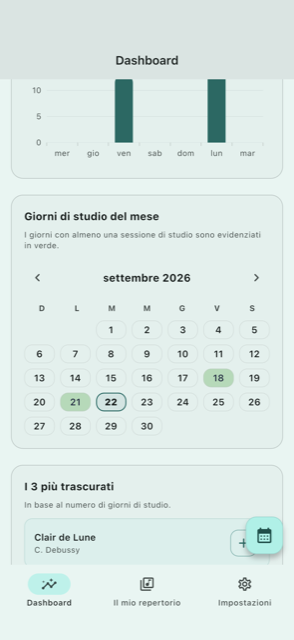 Calendario mensile dello studio