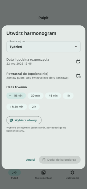 Tworzenie planu ćwiczeń
