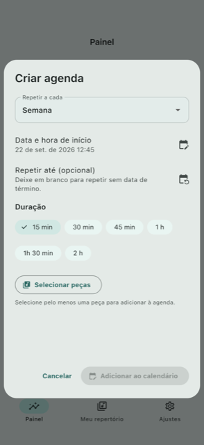 Criar uma agenda de estudo
