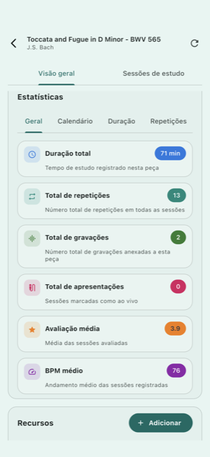 Visão geral das estatísticas