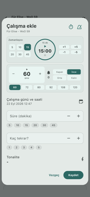 Yeni bir çalışma ekle