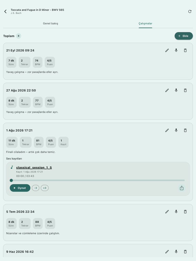 Tablette çalışmalar